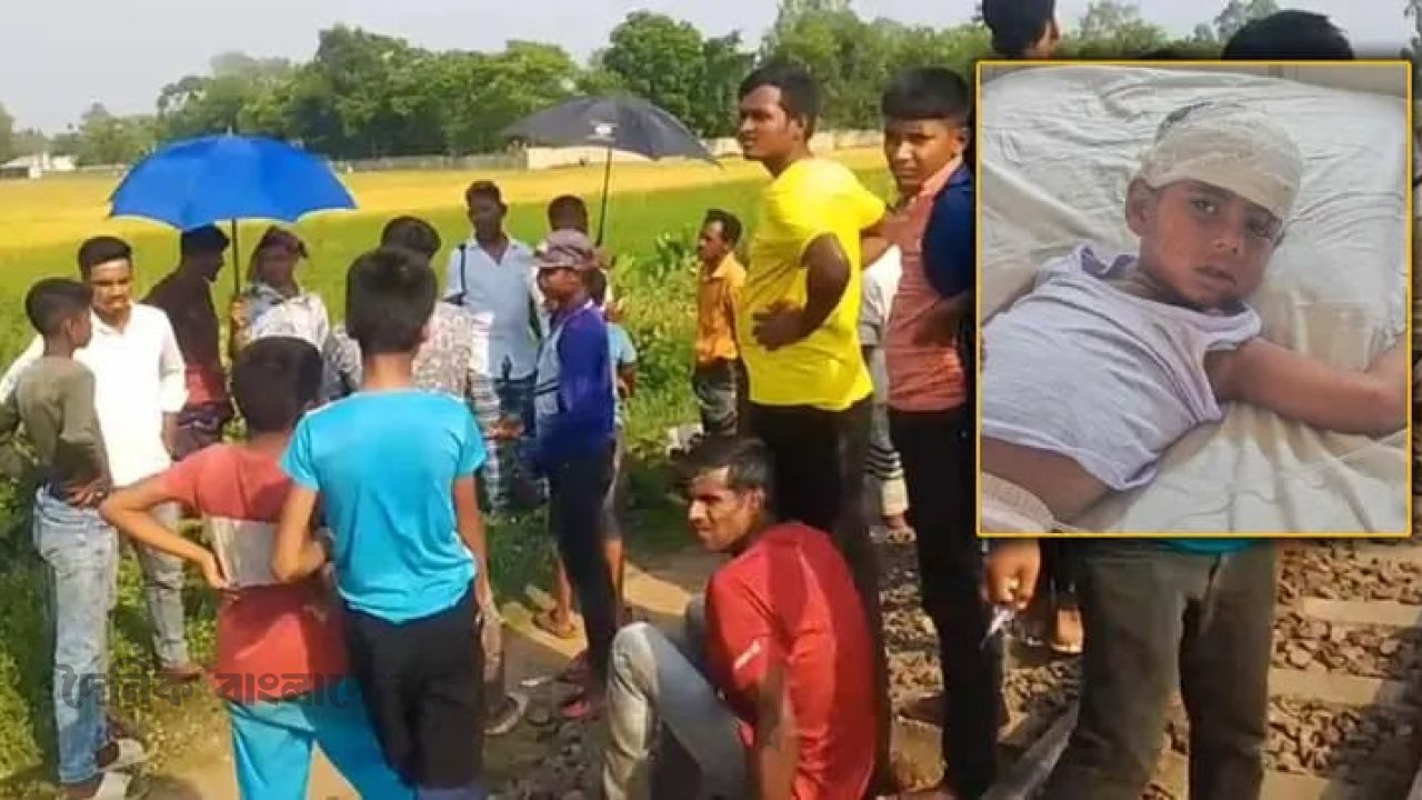 দিনাজপুরের বিরামপুরে ট্রেনে কাটা পড়ে বাবার মৃত্যু, ছেলে আহত