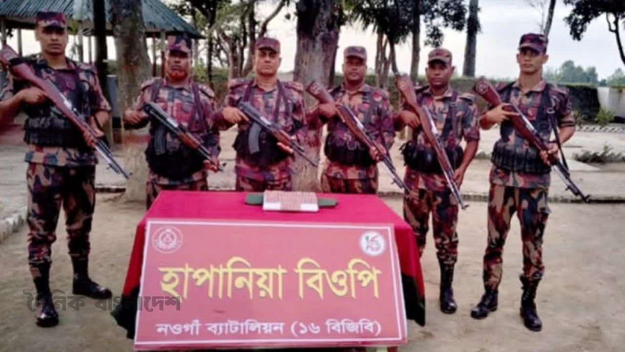 নওগাঁ শাপাহার হাপানিয়া সীমান্তে ভারতীয় ১৮৮ পিচ ট্যাপেন্টাডল ট্যাবলেট উদ্ধার